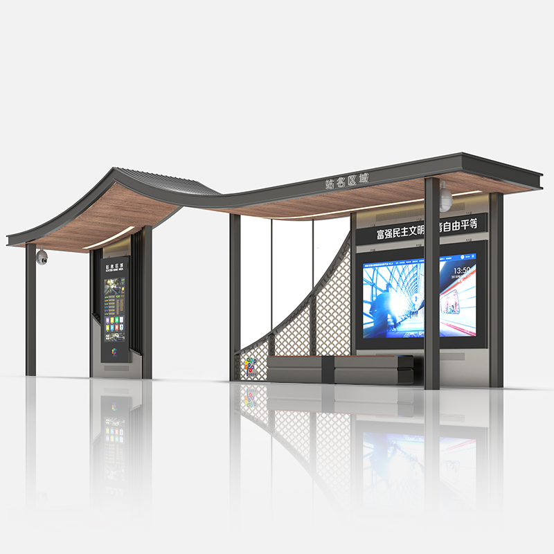 Modern G&uuml;neş Enerjili Otob&uuml;s Durağı Barınağı-HCT-0119