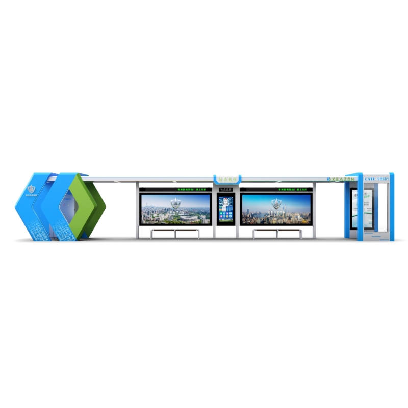 Smart busskur med digital skyltning-ZEMSO-HCT-0080