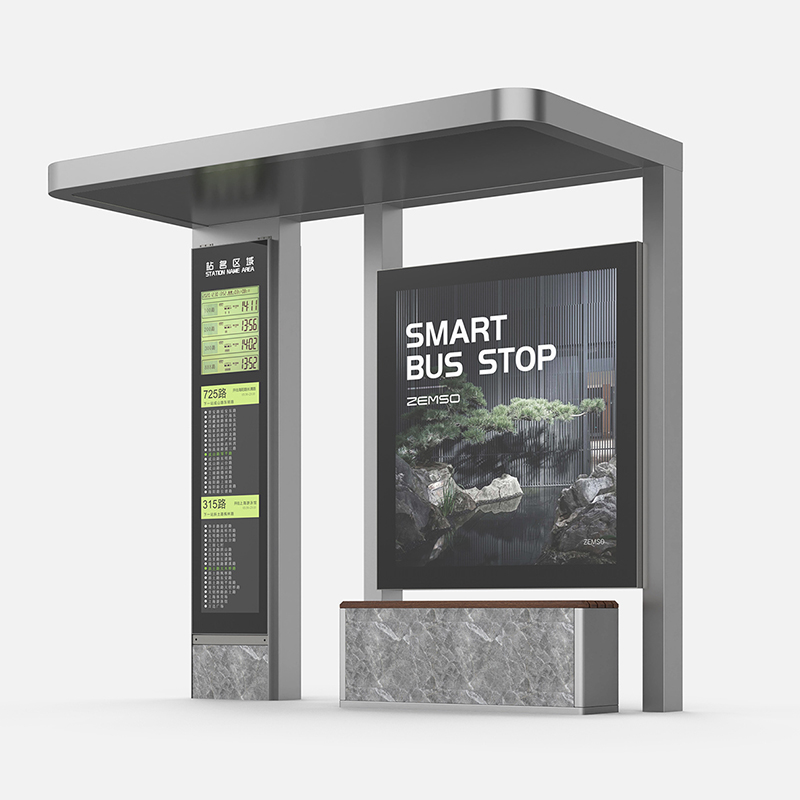 Adăpost modern &icirc;n aer liber pentru stația de autobuz-HCT-0121
