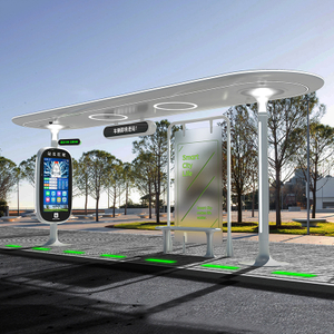 مأوى موقف الحافلات من الفولاذ المقاوم للصدأ-HCT-0102