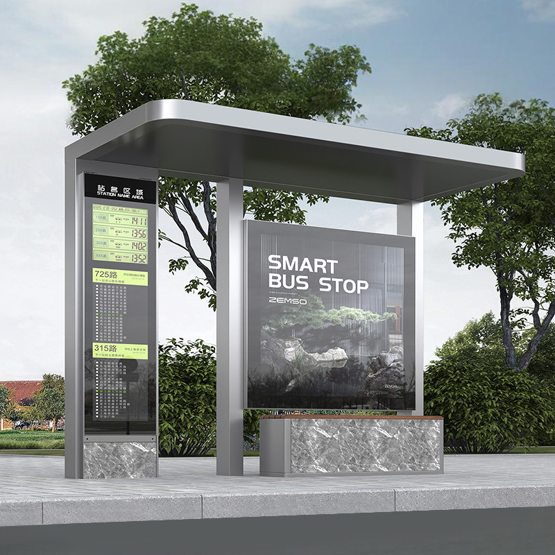 Adăpost modern &icirc;n aer liber pentru stația de autobuz-HCT-0121