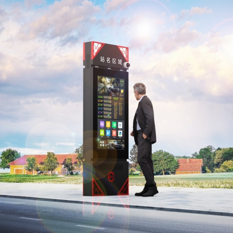 Fermata dell'autobus multifunzionale per esterni Pubblicit&agrave; segnaletica digitale ZEMSO-DZZP-0018