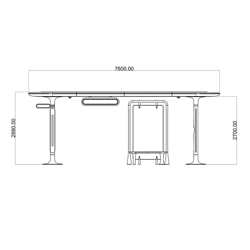 스테인레스 스틸 버스 정류장 Shelter-HCT-0102