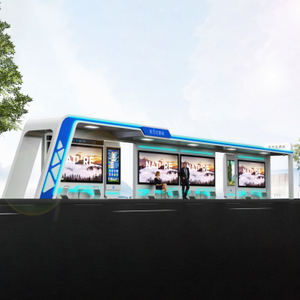 Abrigo de parada de &ocirc;nibus de metal inteligente ao ar livre-ZEMSO-HCT-0039