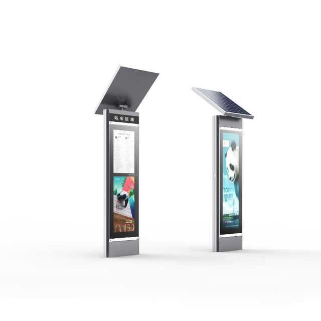 Зовнішня сонячна LCD автобусна зупинка Digital Signage ZEMSO-DZZP-0007