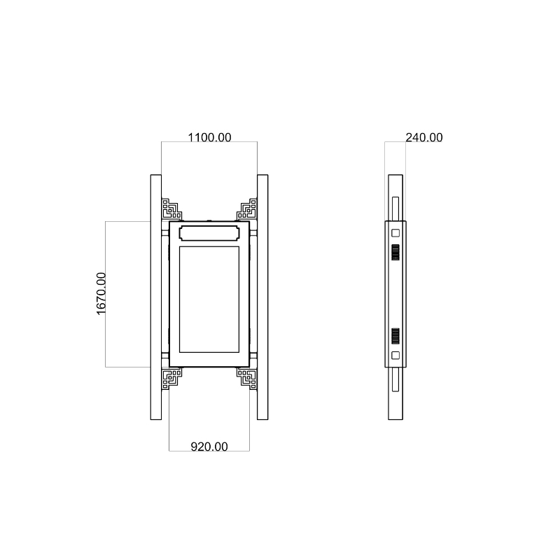 شاشة LCD ذكية خارجية لمحطة الحافلات شاشة عرض رقمية ZEMSO-DZZP-0023