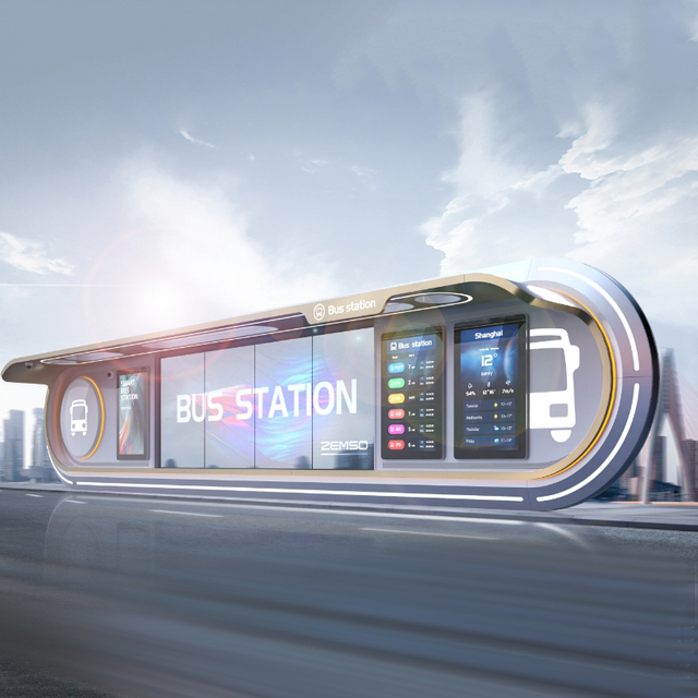Pensilina per autobus multifunzionale intelligente alimentata dall'intelligenza artificiale ZEMSO-HCT-0001