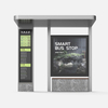 Adăpost modern &icirc;n aer liber pentru stația de autobuz-HCT-0121