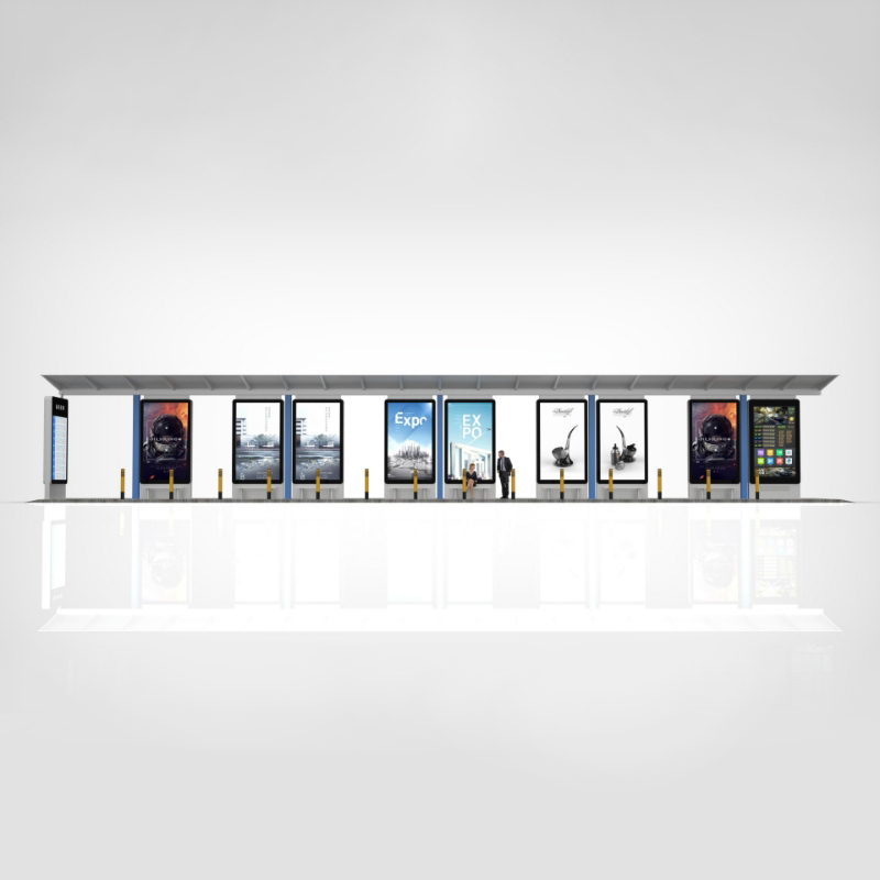 Panlabas na City Furniture Smart Bus Stop Shelter-ZEMSO-HCT-0025